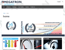 Tablet Screenshot of megatronsensors.com